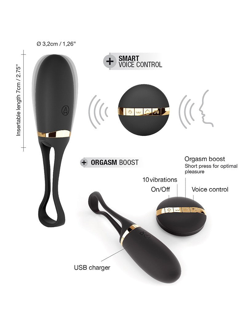 Dorcel - Secret Delight - Vibrerend Ei - Met Voice Control - Zwart-Laced-up.nl