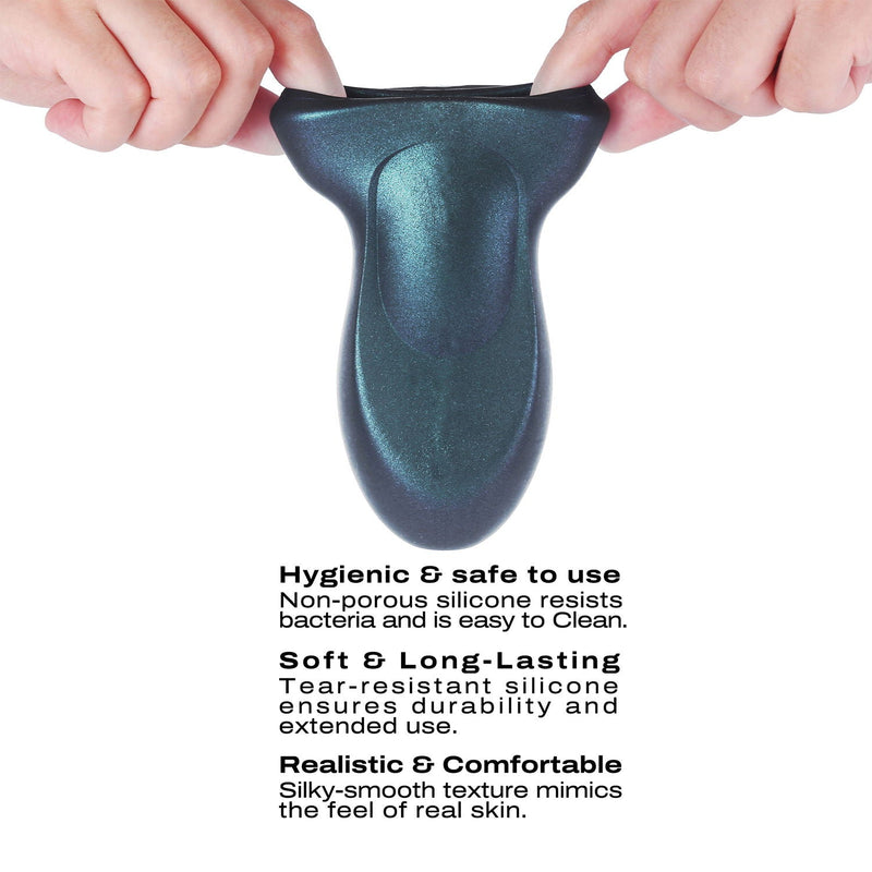 Dorcel - Sili-Cup - Dual Sensation Masturbator - Siliconen - Blauw Metallic-Erotiekvoordeel.nl