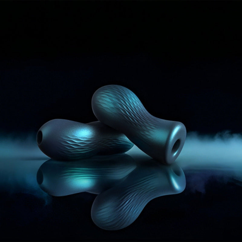 Dorcel - Sili-Cup - Dual Sensation Masturbator - Siliconen - Blauw Metallic-Erotiekvoordeel.nl
