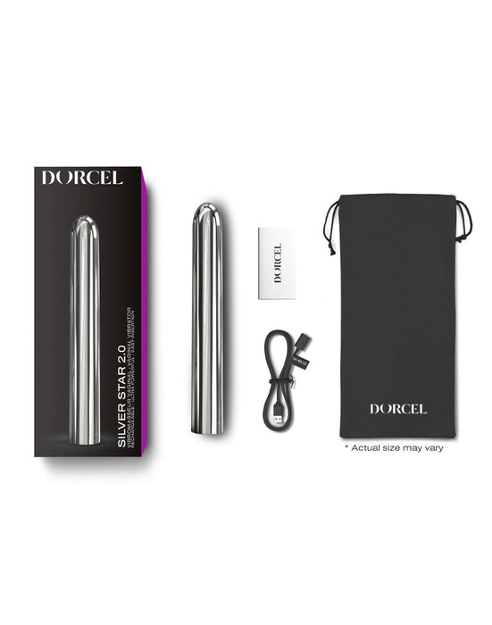 Dorcel - Silver Star 2.0 - Klassieke Vibrator - Zilver-Laced-up.nl