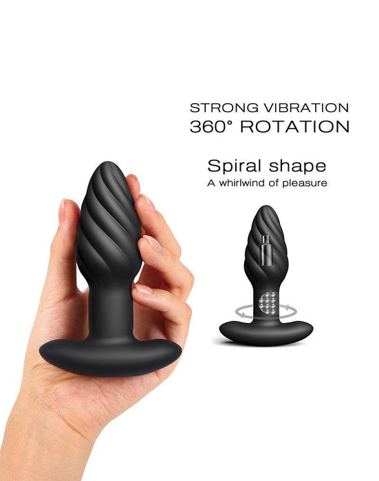 Dorcel - Spin Plug - 360 Graden Roterende Vibrerende Anaal Plug - Zwart-Laced-up.nl