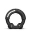 Dorcel - Stronger - Siliconen Cockring Met Stimulerende Metalen Kogeltjes - Zwart-Laced-up.nl