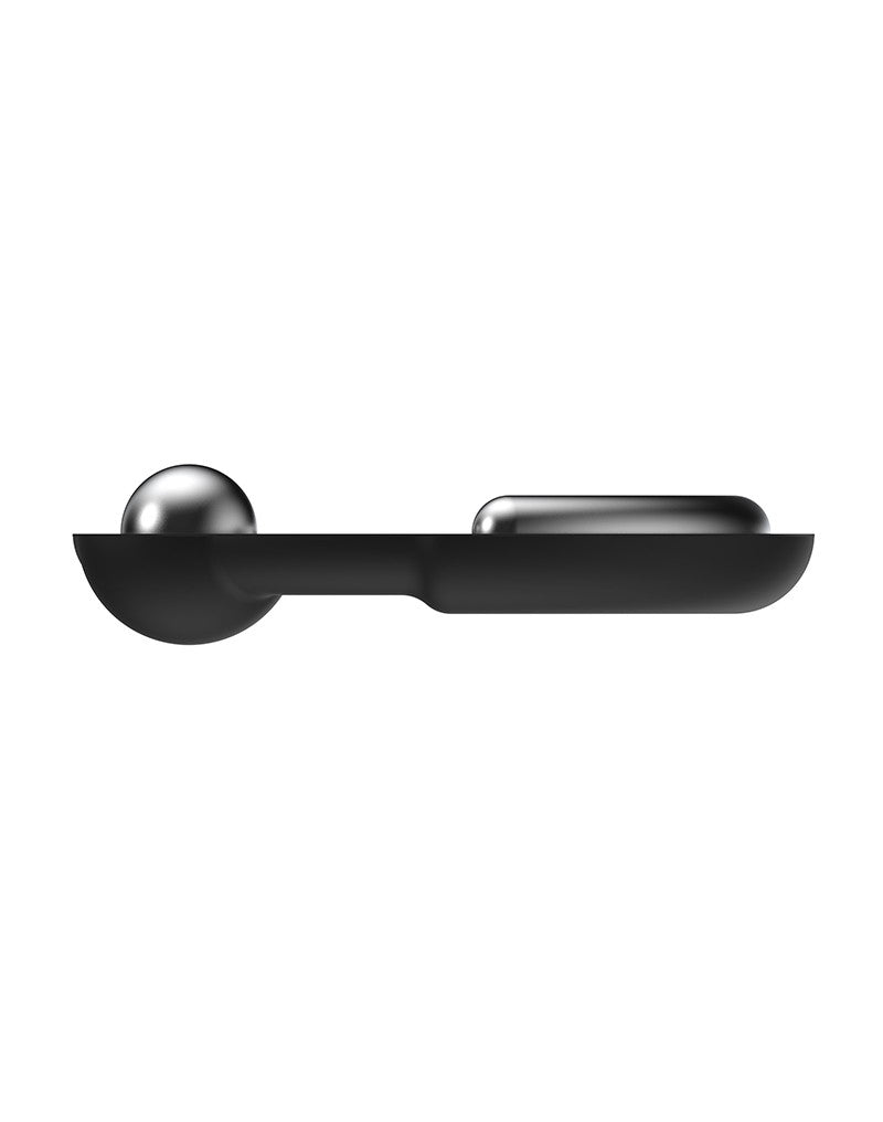 Dorcel - Stronger - Siliconen Cockring Met Stimulerende Metalen Kogeltjes - Zwart-Laced-up.nl