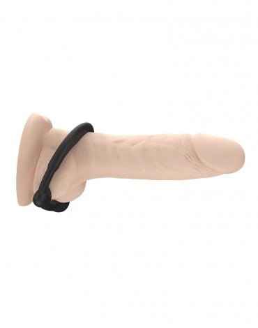 Dorcel - Stronger - Siliconen Cockring Met Stimulerende Metalen Kogeltjes - Zwart-Laced-up.nl