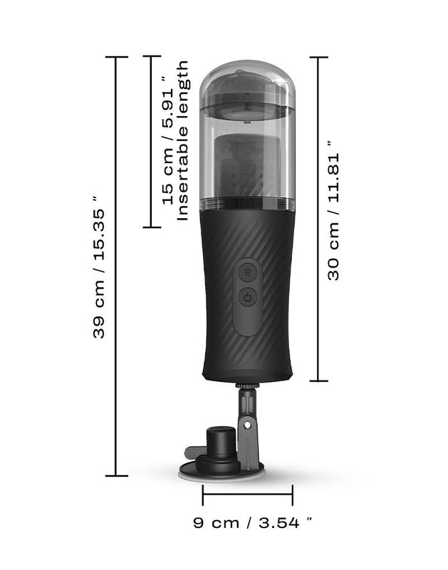 Dorcel - Thrust Blow - Automatische Stotende Masturbator - Zwart-Laced-up.nl