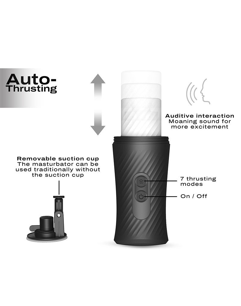 Dorcel - Thrust Blow - Automatische Stotende Masturbator - Zwart-Laced-up.nl