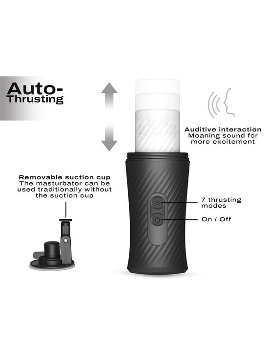 Dorcel - Thrust Blow - Automatische Stotende Masturbator - Zwart-Laced-up.nl