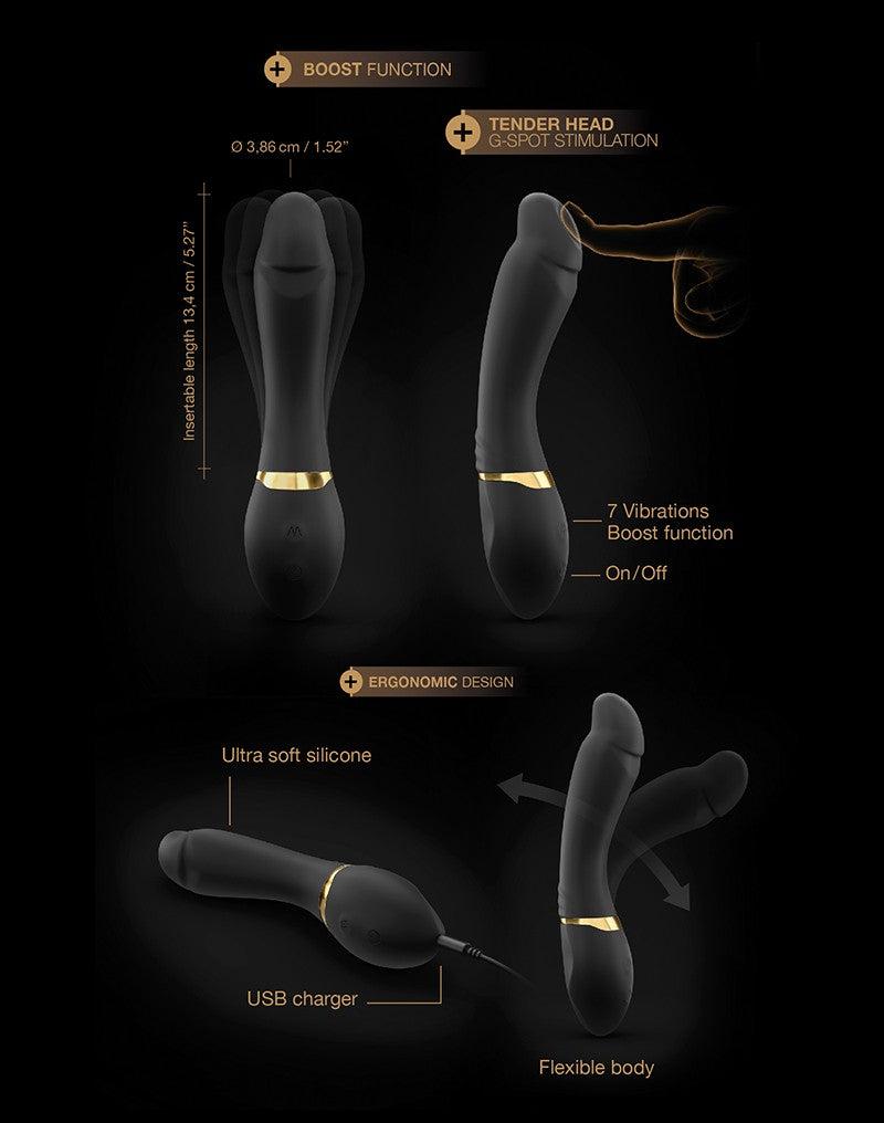 Dorcel - Tenderspot - Flexibele G-spot Vibrator - Zwart-Laced-up.nl
