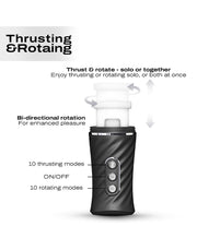 Dorcel - Thrust Blow Pro - Automatic Thrusting Masturbator - Black-Laced-up.nl