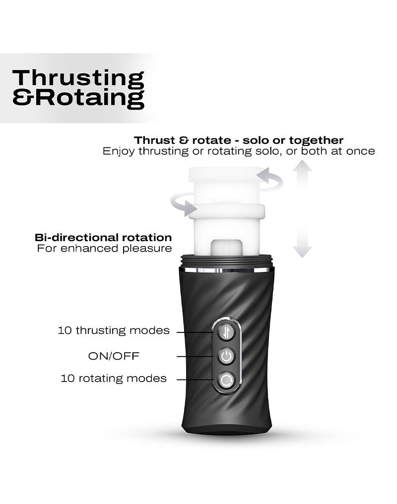 Dorcel - Thrust Blow Pro - Automatic Thrusting Masturbator - Black-Laced-up.nl