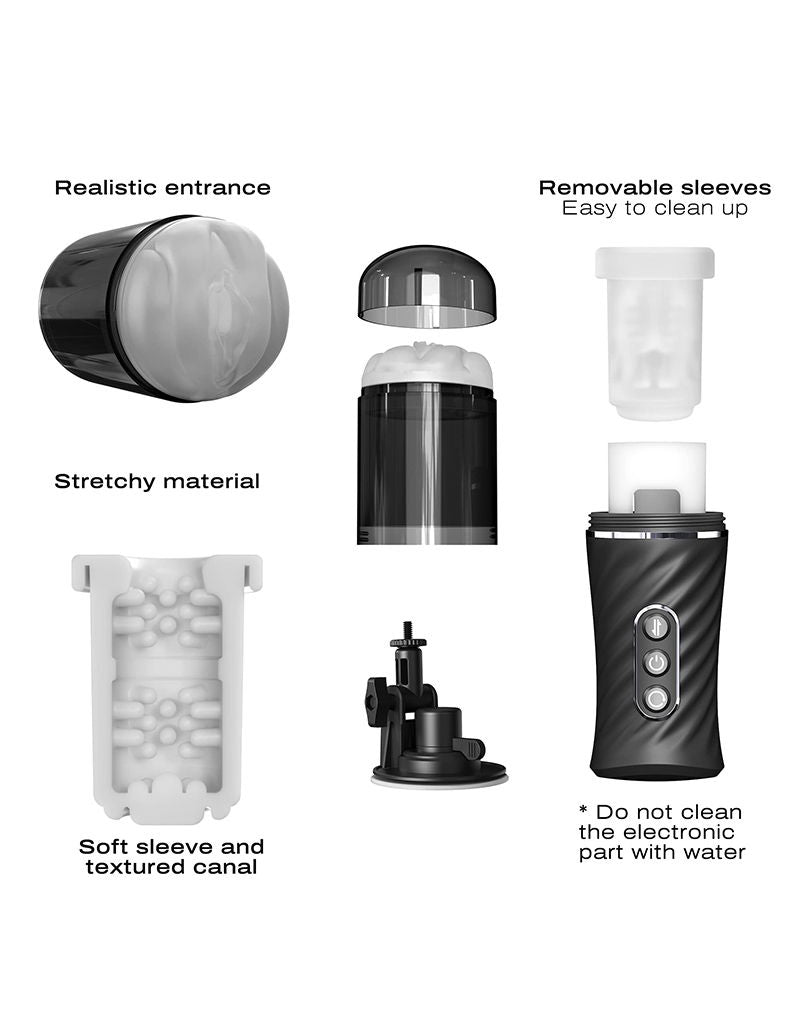 Dorcel - Thrust Blow Pro - Automatic Thrusting Masturbator - Black-Laced-up.nl