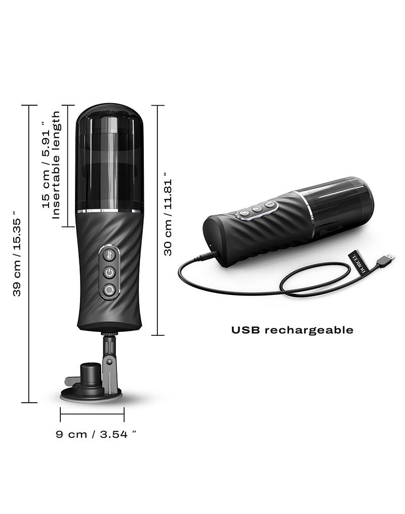 Dorcel - Thrust Blow Pro - Automatic Thrusting Masturbator - Black-Laced-up.nl