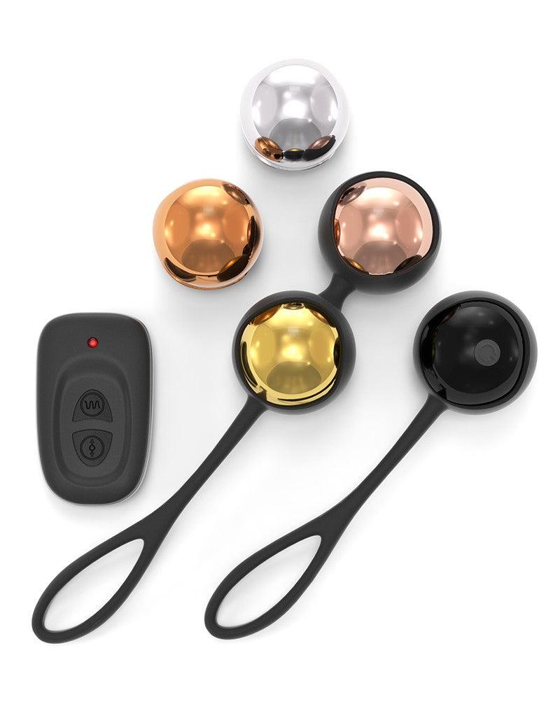Dorcel - Vibrerende Geisha Balls Met Afstandsbediening En Verwisselbare Gewichten-Laced-up.nl