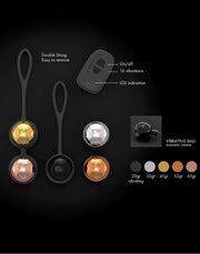 Dorcel - Vibrerende Geisha Balls Met Afstandsbediening En Verwisselbare Gewichten-Laced-up.nl
