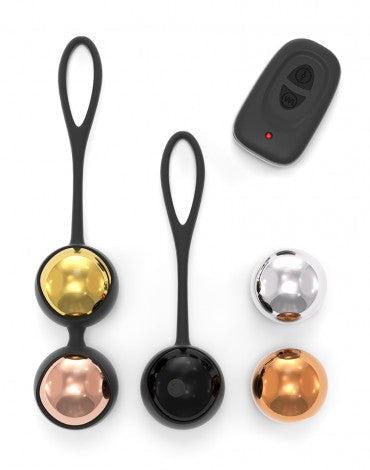 Dorcel - Vibrerende Geisha Balls Met Afstandsbediening En Verwisselbare Gewichten-Laced-up.nl