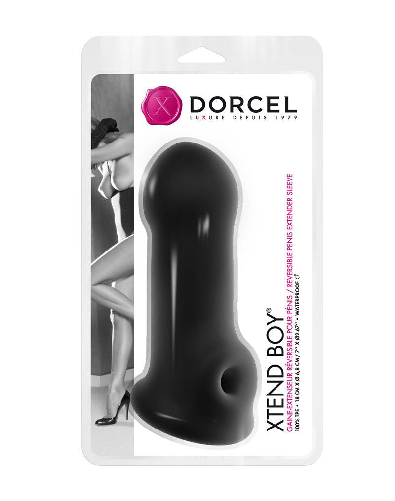 Dorcel - Xtend Boy - Verlengende Penis Sleeve - Zwart-Erotiekvoordeel.nl