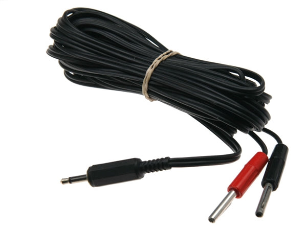 E-Stim - cable de 4 metros de largo jack de 3,5 mm a banana de 4 mm-Erotiekvoordeel.nl