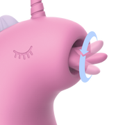 ER - Cupcake Unicorn - Clitoris Vibrator met 360° Roterende Tong - Roze-Erotiekvoordeel.nl