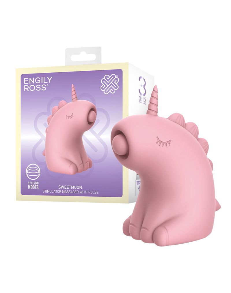 ER - Sweetmoon Unicorn - Clitoris Massager met Pulse - Zachtroze-Erotiekvoordeel.nl