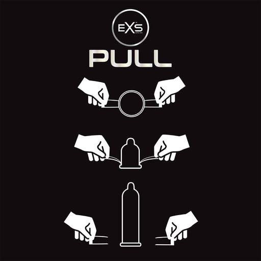 EXS Pull Regular Condooms Large - 60 mm - Latex Vrij - Met Pull-on Strip - 6 stuks-Erotiekvoordeel.nl