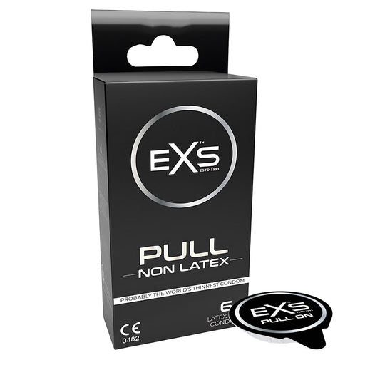 EXS Pull Regular Condooms Large - 60 mm - Latex Vrij - Met Pull-on Strip - 6 stuks-Erotiekvoordeel.nl