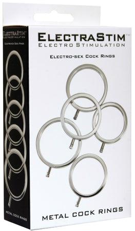 ElectraStim - Electrosex - Electra Rings - Massief Metalen Cockringen Set - 5 maten-Laced-up.nl