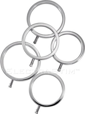 ElectraStim - Electrosex - Electra Rings - Massief Metalen Cockringen Set - 5 maten-Laced-up.nl