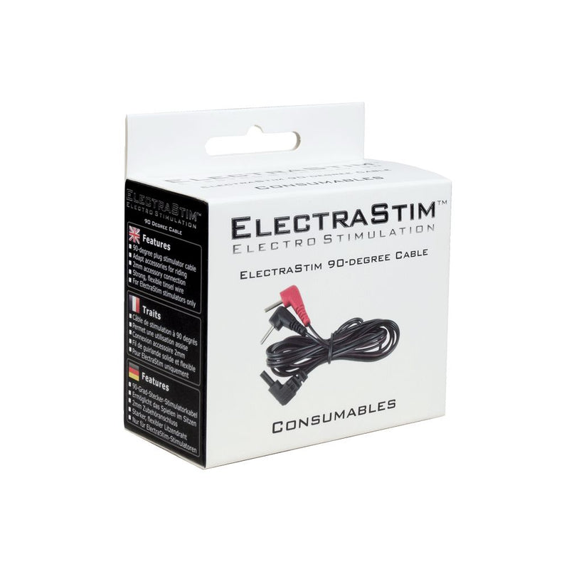 ElectraStim - Electrosex - Kabel met 90 Graden Plugs-laced-up.nl