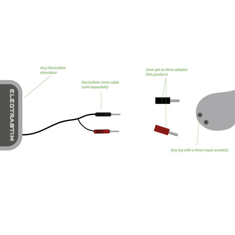 ElectraStim - Electrosex - Pin Converter Kit 2 mm naar 4 mm-Laced-up.nl