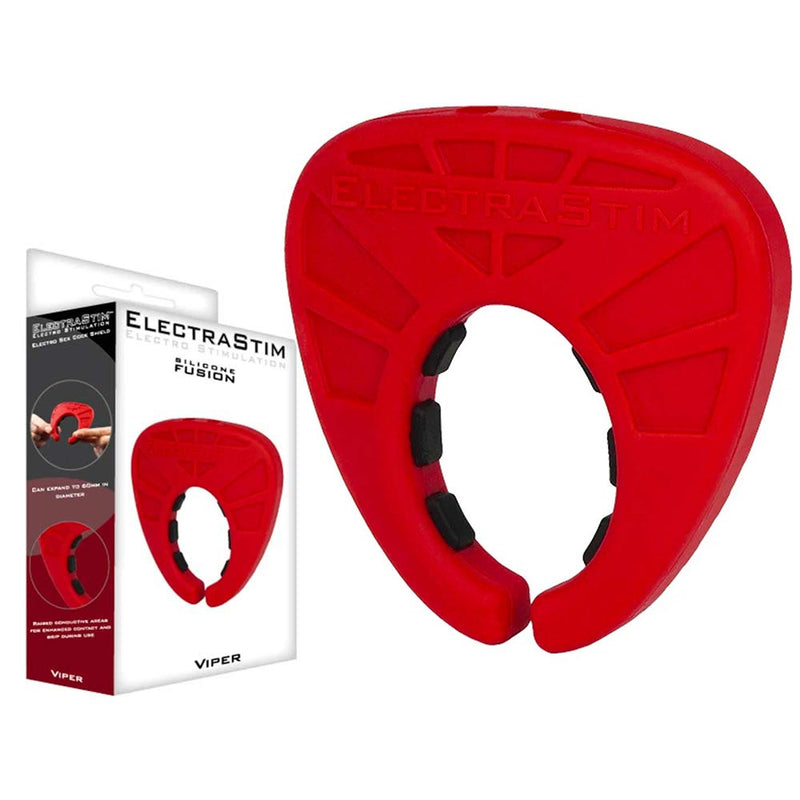 ElectraStim - Electrosex - Silicone Fusion Viper Cock Shield - E-stim Cockring-Laced-up.nl
