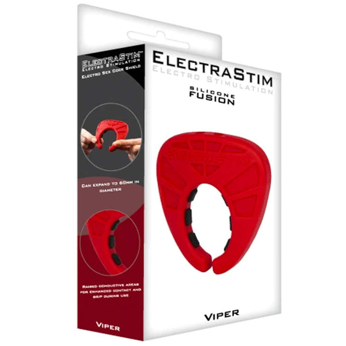 ElectraStim - Electrosex - Silicone Fusion Viper Cock Shield - E-stim Cockring-Laced-up.nl