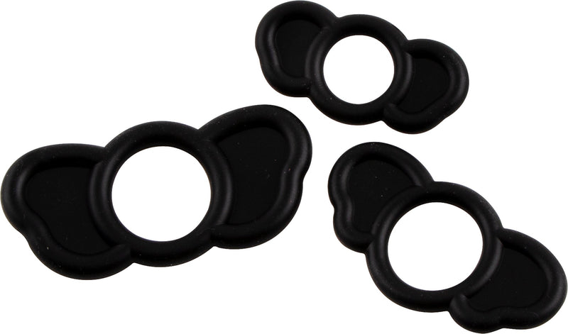 Elephant - Penis Ringen Set - Siliconen - Zwart - 3 stuks-laced-up.nl