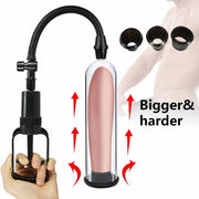 Essentials – Penis Pump met Sleeves – 21 cm – Transparant/Zwart-Erotiekvoordeel.nl