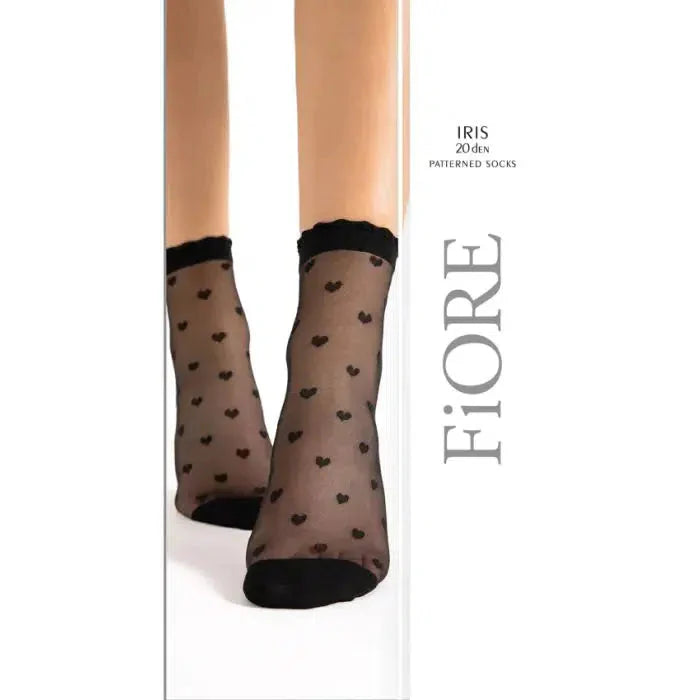 Fiore - Iris - Sokjes - 20 denier - One Size - Zwart-Laced-up.nl