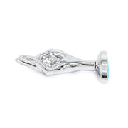 Kiotos - Fist Buttplug Aluminium Met Lichtblauwe Siersteen-Laced-up.nl