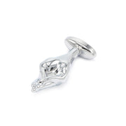 Kiotos - Fist Buttplug Aluminium Met Lichtblauwe Siersteen-Laced-up.nl