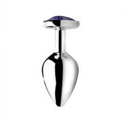 Fixxx - Aluminium Buttplug met Hartvormige Siersteen Amethyst - 3 maten-Laced-up.nl