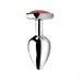 Fixxx - Aluminium Buttplug met Hartvormige Siersteen - Red Jasper - 3 maten-Laced-up.nl