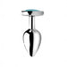 Fixxx - Aluminium Buttplug met Hartvormige Siersteen Turquoise - 3 maten-Laced-up.nl