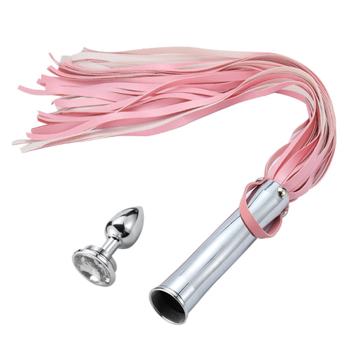 Fixxx - Aluminium Flogger met Verborgen Buttplug - Roze-Laced-up.nl