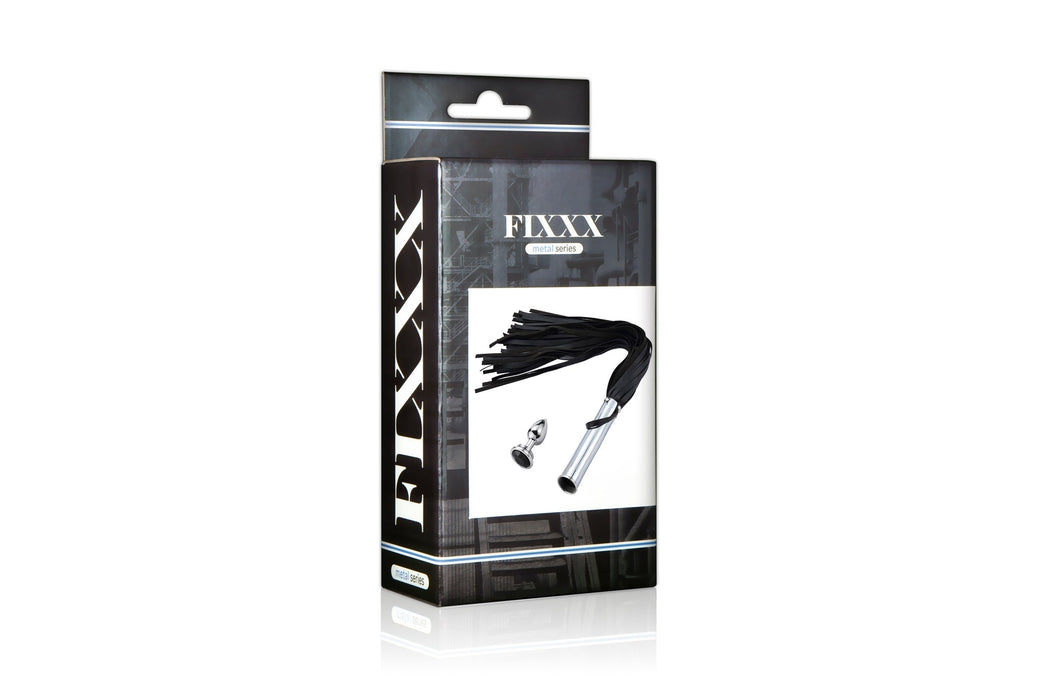 Fixxx - Aluminium Flogger met Verborgen Buttplug - Zwart-Laced-up.nl