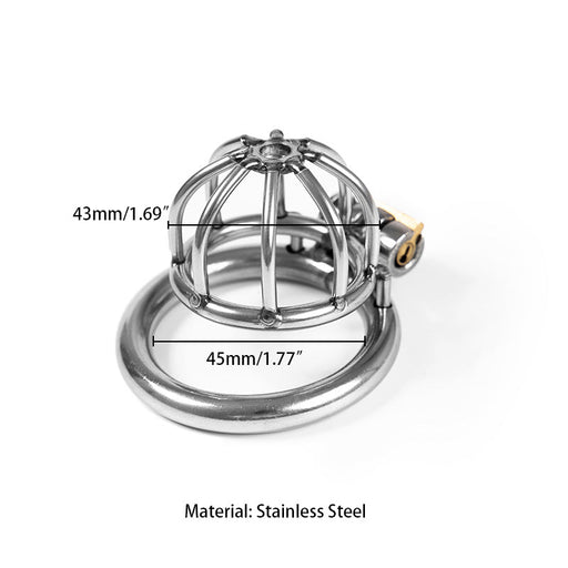 Fixxx - Archie - Kuisheidskooi met Penisplug - RVS - Diameter Ring 45 mm of Ø 50 mm - Afsluitbaar-Laced-up.nl