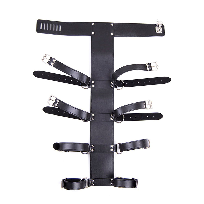 Fixxx – Halsband met afsluitbare armboeien – BDSM – One size – Zwart-Erotiekvoordeel.nl