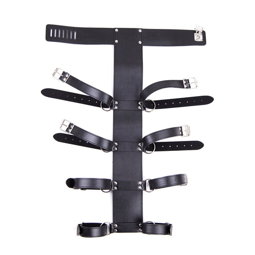 Fixxx – Halsband met afsluitbare armboeien – BDSM – One size – Zwart-Erotiekvoordeel.nl