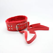 Fixxx - BDSM Bondageset - Gevoerd met Bont - Rood-Laced-up.nl