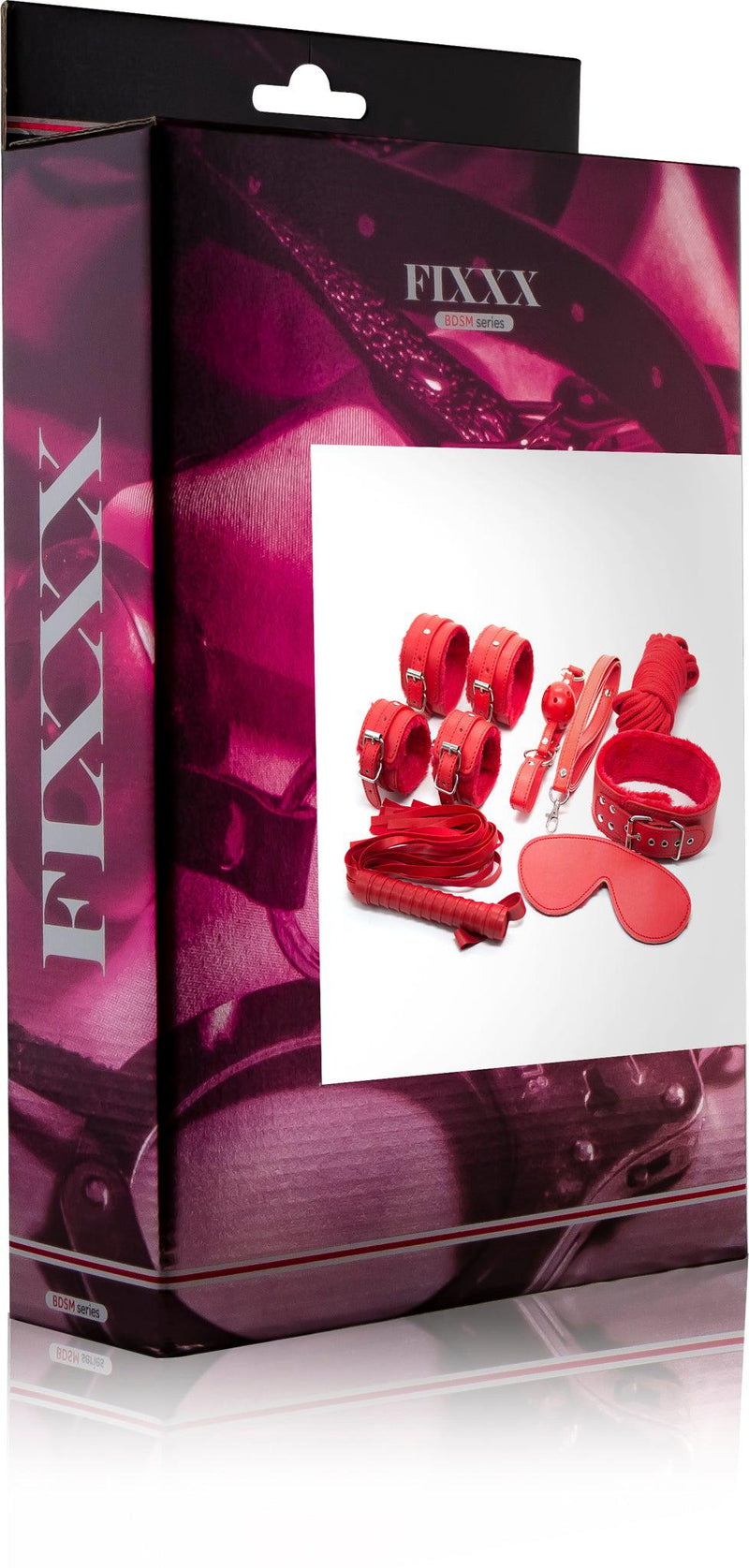 Fixxx - BDSM Bondageset - Gevoerd met Bont - Rood-Laced-up.nl
