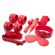 Fixxx - BDSM Bondageset - Gevoerd met Bont - Rood-Laced-up.nl