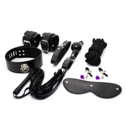 Fixxx - BDSM Set Beginners - PU-leer - 8 delen - Zwart-Laced-up.nl