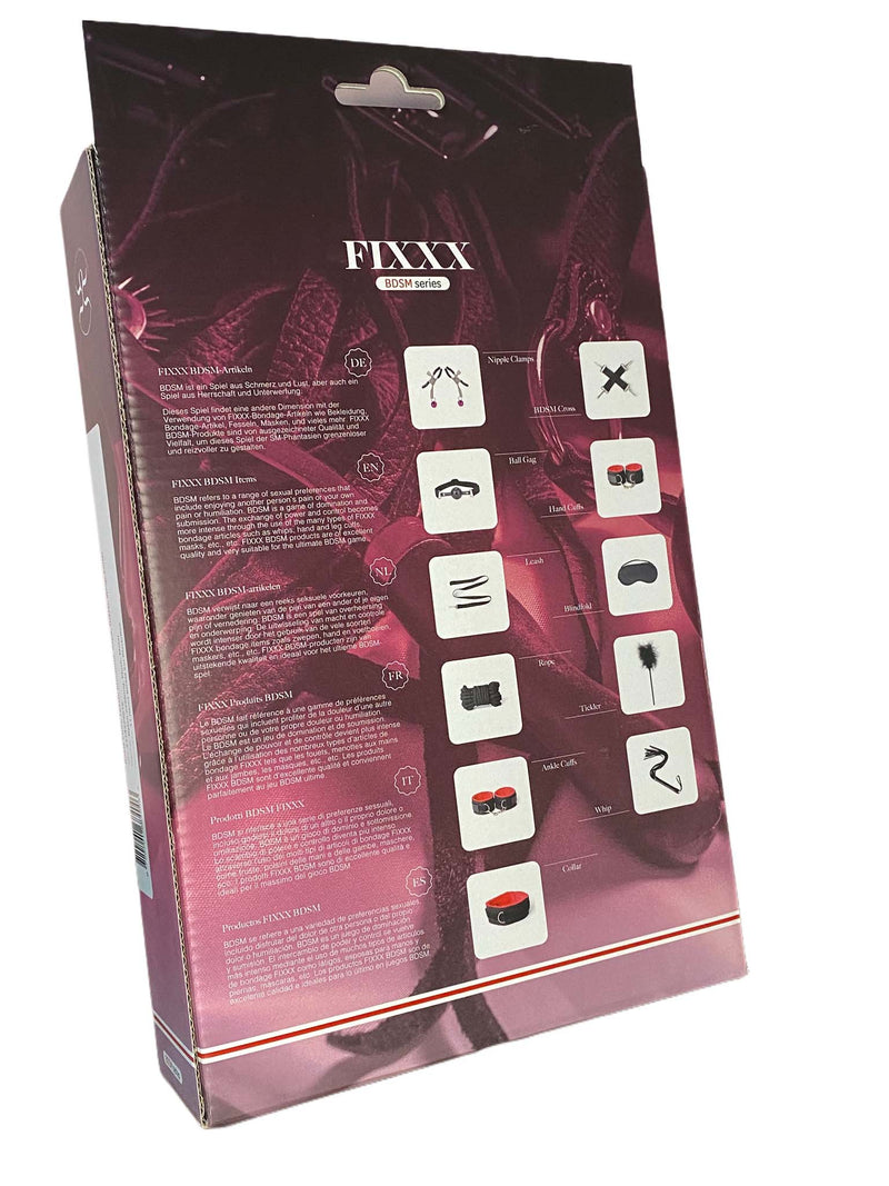 Fixxx - BDSM Set - #ListenTight - 11 delen - Zwart/Rood-Laced-up.nl