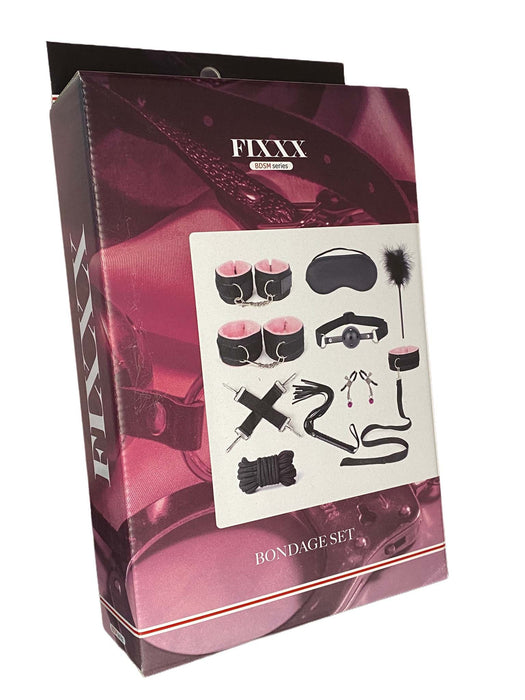 Fixxx - BDSM Set - #PinkSession- 11 delen - Zwart/Roze-Laced-up.nl